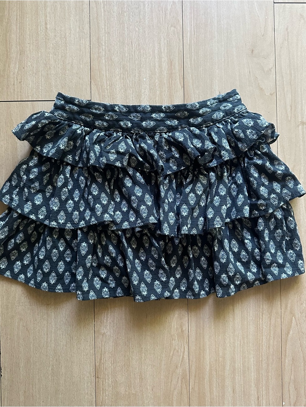 Divided By H&M Mini Skirts With Shorts Black And White Print Pull On Size 2